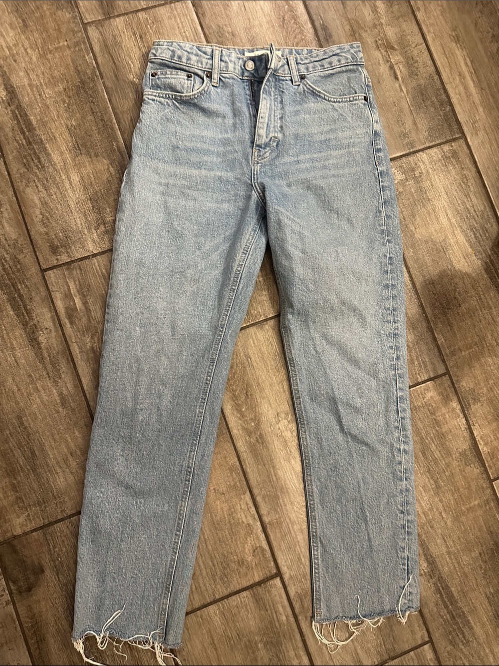 Topshop Light Wash Straight Men's Jeans